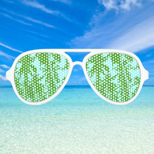 Tropical Palm Trees Design. Aviator Sunglasses