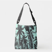 Tropical Palm Trees Design in Black and Blue