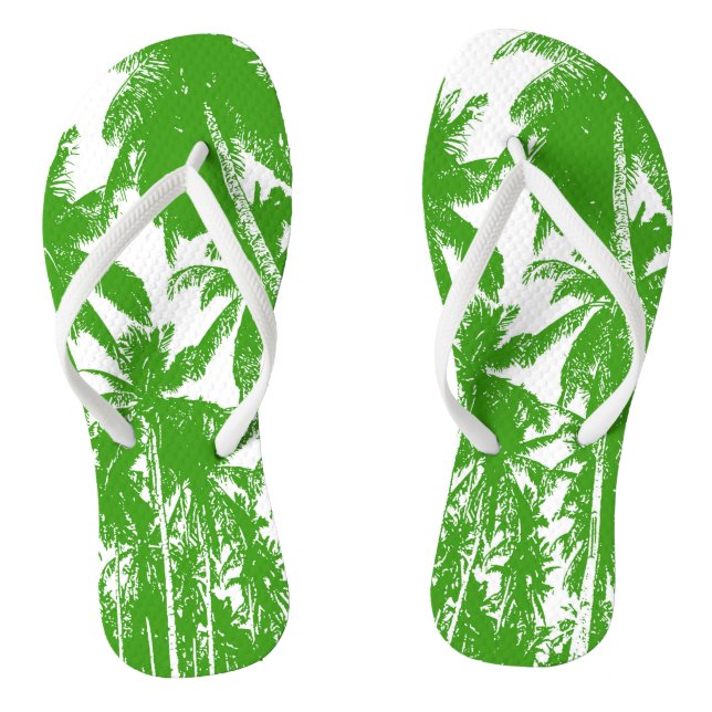 Tropical Palm Trees Design Jandals (Footbed)