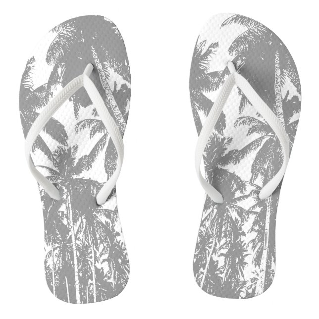 Tropical Palm Trees Design Jandals (Footbed)