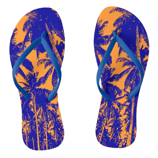 Tropical Palm Trees Design Jandals (Footbed)