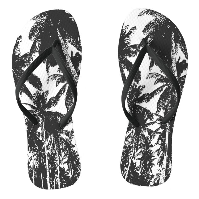 Tropical Palm Trees Design Jandals (Footbed)