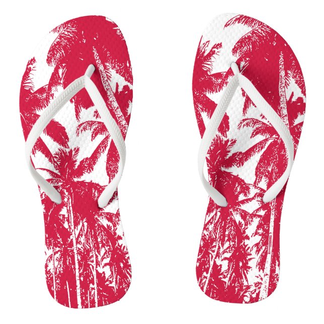 Tropical Palm Trees Design Jandals (Footbed)