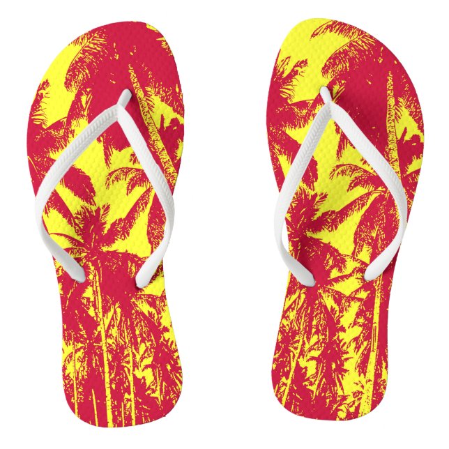 Tropical Palm Trees Design Jandals (Footbed)