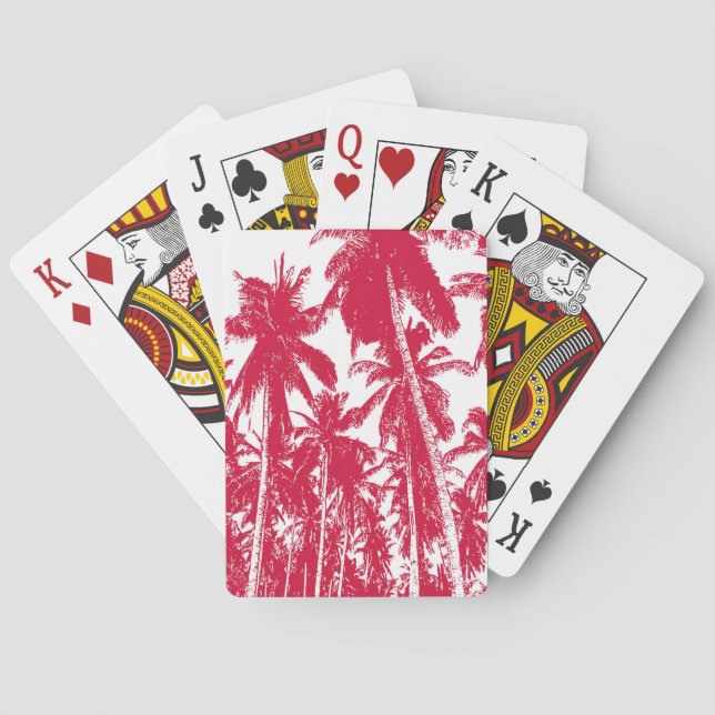 Tropical Palm Trees Design. Playing Cards (Back)