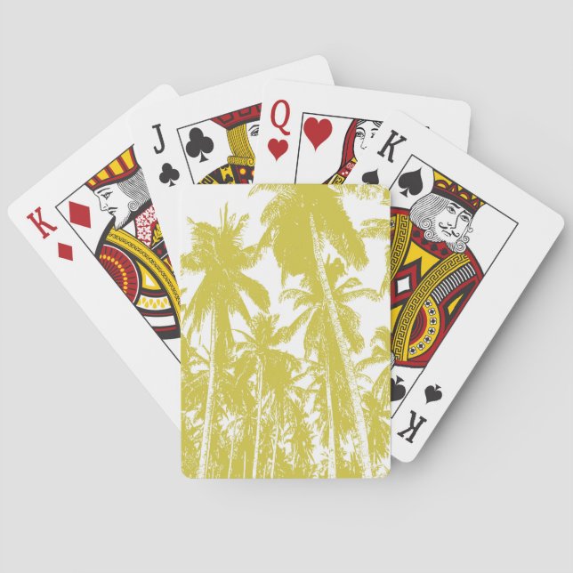Tropical Palm Trees Design. Playing Cards (Back)