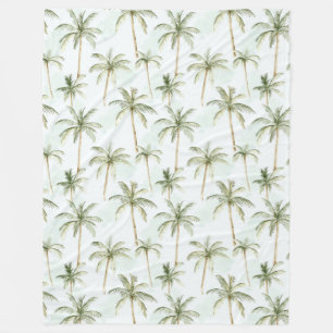 Tropical Palm Trees Fleece Blanket