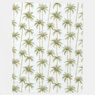 Tropical Palm Trees Fleece Blanket
