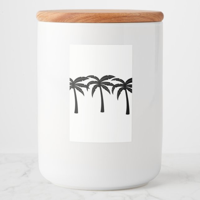 Tropical Palm Trees Food Label (Front)