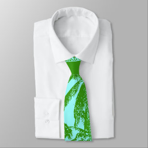 Tropical Palm Trees in a Posterised Design Tie