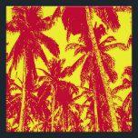 Tropical Palm Trees in Red and Yellow Poster<br><div class="desc">Vibrant and Bold Tropical palm trees in red and yellow pop-art style.</div>
