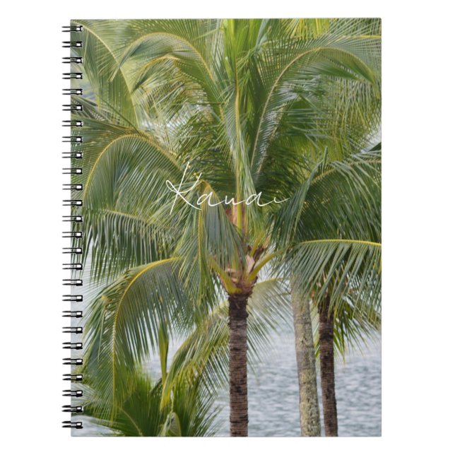 Tropical Palm Trees Kauai Notebook (Front)