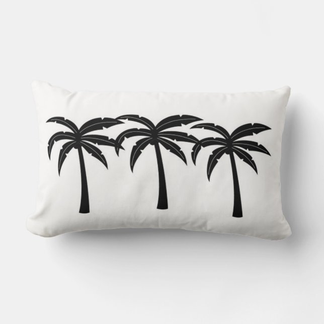 Tropical Palm Trees Lumbar Cushion (Front)