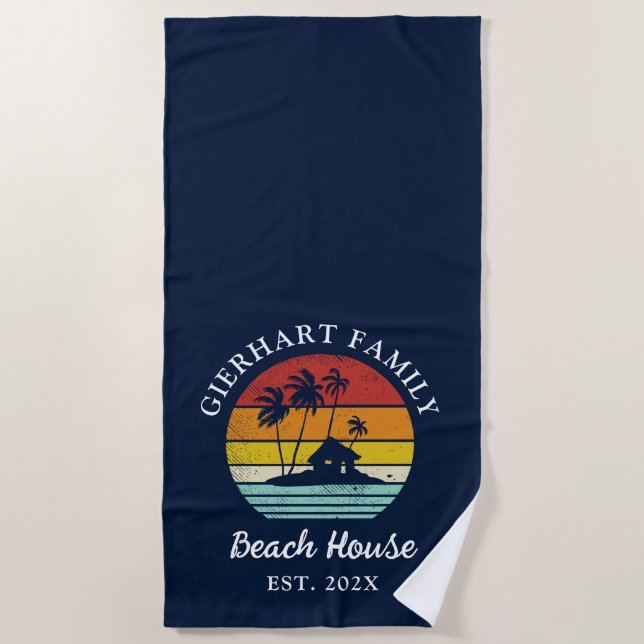 Tropical Palm Trees Matching Beach House Matching Towel (Front)