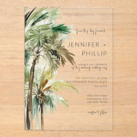 Tropical Palm Trees Modern Wedding