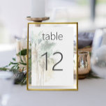 Tropical Palm Trees Modern Wedding Table Number<br><div class="desc">Elevate your wedding celebration with our exquisite Tropical Palm Trees Modern wedding table number. This stunning design showcases a group of lush green and brown watercolor palm trees, set against a textured white watercolor paper background, creating a captivating and tropical atmosphere. Ideal for beach or destination weddings, this design effortlessly...</div>