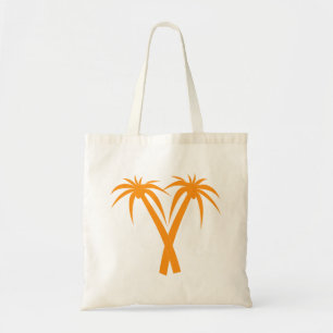 Tropical Palm Trees orange Summer Tote Bag