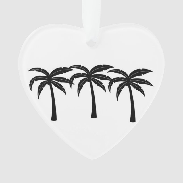 Tropical Palm Trees Ornament (Front)