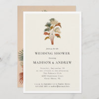Tropical Palm Trees Pastel Boho Wedding Shower