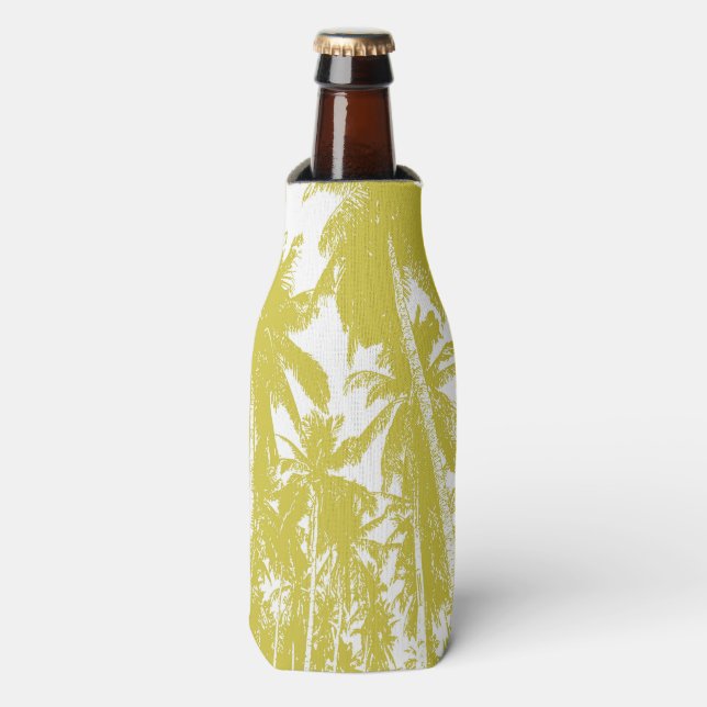 Tropical Palm trees pattern on a Bottle Cooler (Bottle Front)