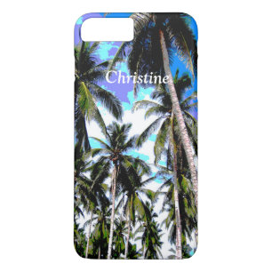 Tropical Palm Trees Personalised iPhone 8 Plus/7 Plus Case