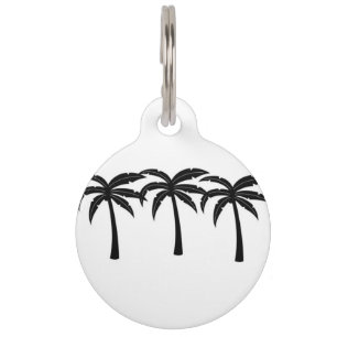 Tropical Palm Trees Pet Tag