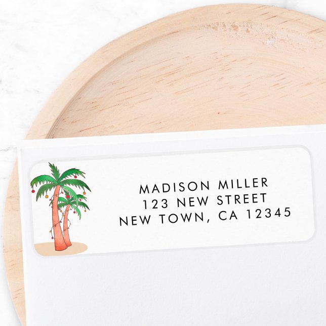 Tropical Palm Trees Return Address (Creator Uploaded)