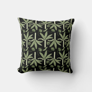 Tropical palm trees seamless pattern cushion