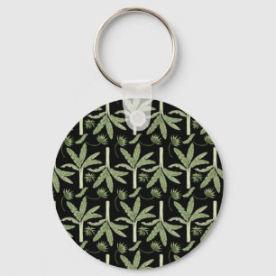 Tropical palm trees seamless pattern key ring