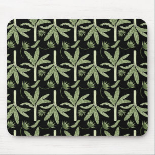 Tropical palm trees seamless pattern mouse pad