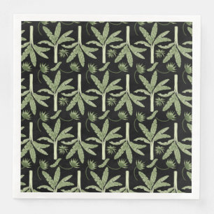 Tropical palm trees seamless pattern napkin