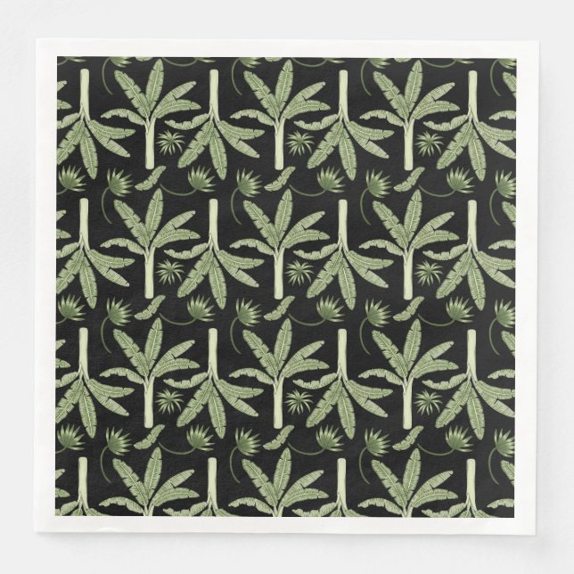 Tropical palm trees seamless pattern napkin (Front)