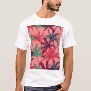 Tropical Palm Trees: Seamless Pattern T-Shirt
