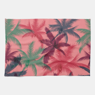 Tropical Palm Trees: Seamless Pattern Tea Towel