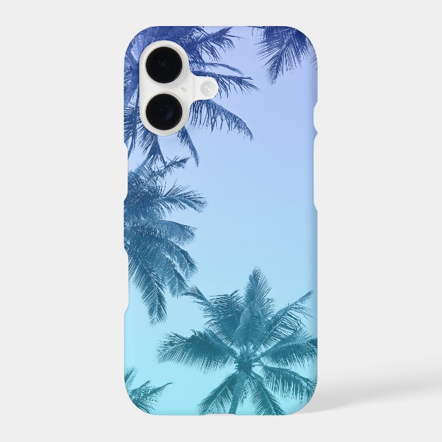 Tropical Palm Trees Teal Gradient Trendy (Back)