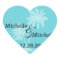 Tropical Palm Trees Wedding Labels (Teal)