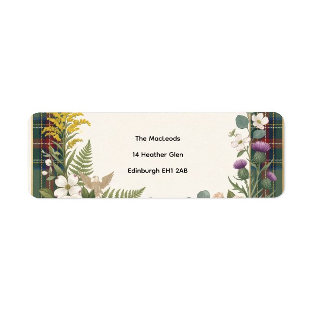 Tropical Palm Wedding Return Address Label (Front)