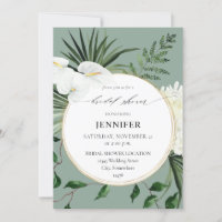 Tropical Palm & White Floral Bridal Shower -MGreen