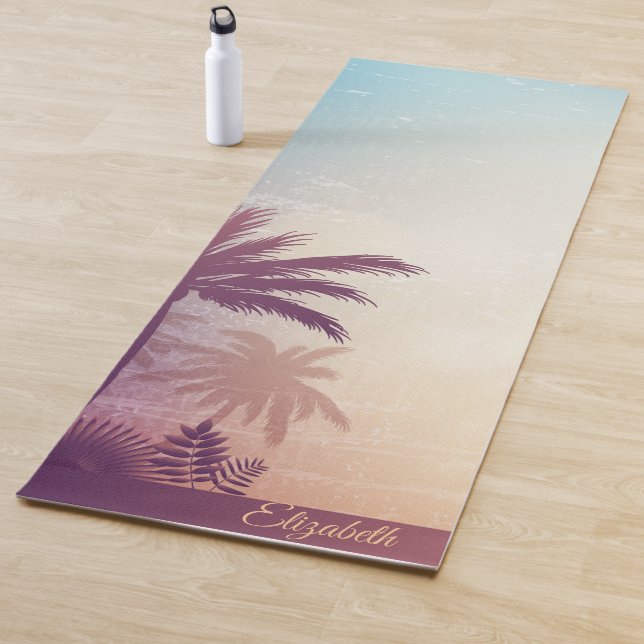 Tropical Palms Beach Yoga Mat (In Situ)