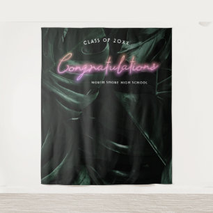 Tropical Palms   Graduation Photo Booth Backdrop Tapestry