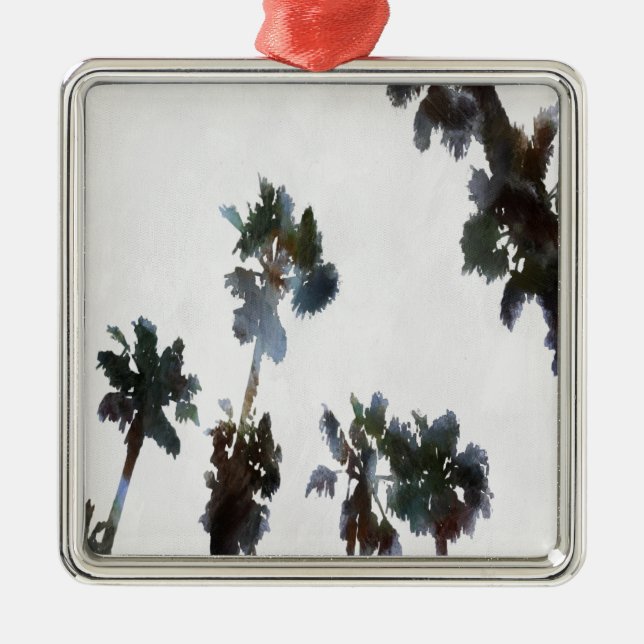 Tropical Palms Metal Tree Decoration (Front)