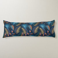Tropical Palms Print Body Pillow