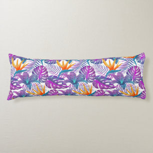 Tropical Palms Print Body Pillow