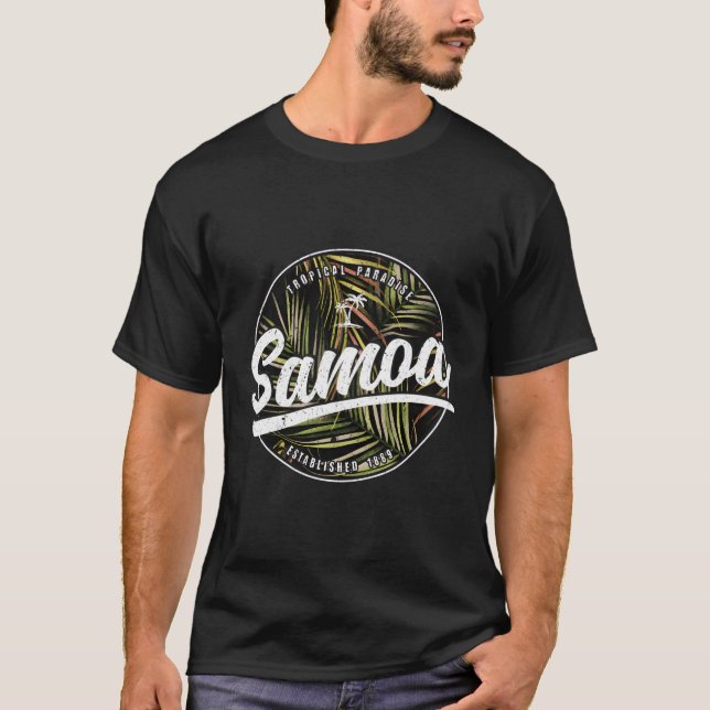 Tropical Palms Samoa Samoan T-Shirt (Front)