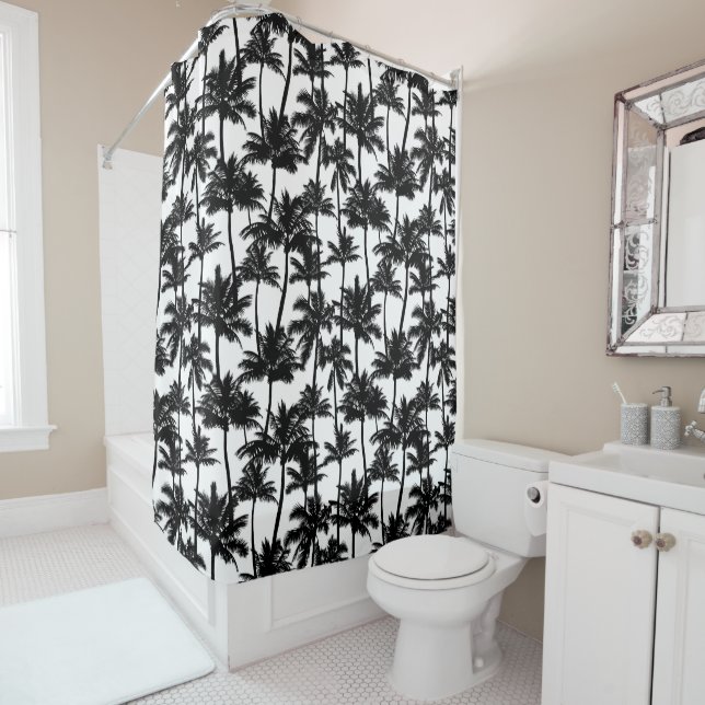 Tropical Palms Shower Curtain  (In Situ)
