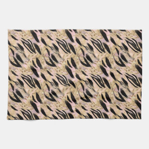 Tropical Palms Tiger Animal Print Tea Towel