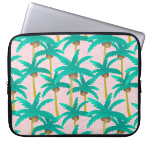 Tropical Palms: Watercolor Summer Pattern Laptop Sleeve