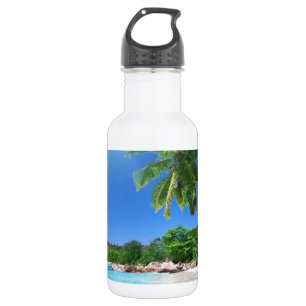 Tropical palmtrees paradise beach 532 ml water bottle