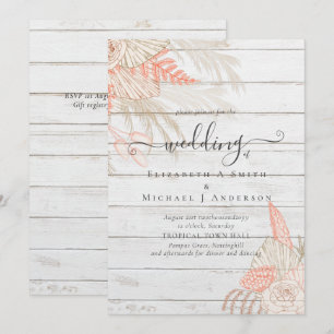 Tropical Pampas Grass Terracotta Wedding