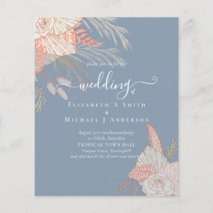Tropical Pampas Grass Terracotta Wedding